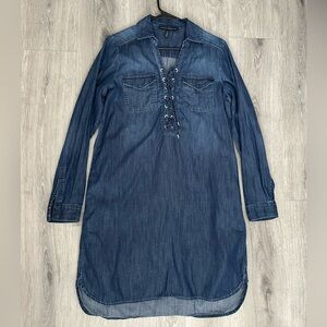 White House Black Market Denim Dress Size 10